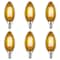 Luxrite B11 LED Yellow Light Bulbs 4.5W 40W Equivalent Colored Glass E12 Candelabra Base, 6PK LR21745-6PK - alternate 1
